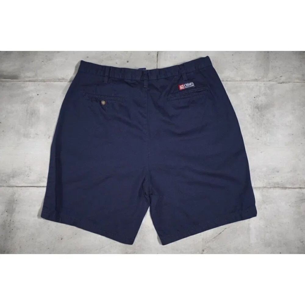 Chaps Ralph Lauren Shorts Men 36 Navy Blue Chino Classic Fit 7